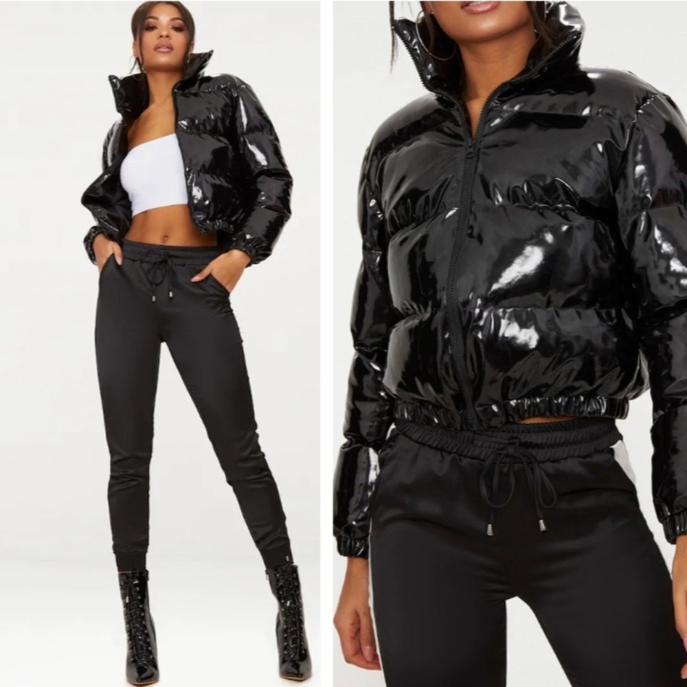 COPY - PLT Black Vinyle Puffer Jacket